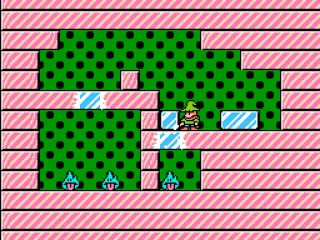 Destroying a block to drop the one on top of it on the flame