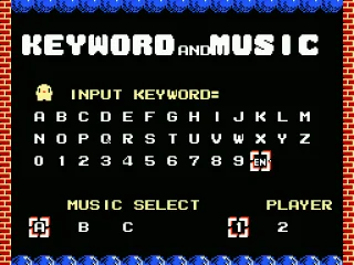 Enter level passwords here.