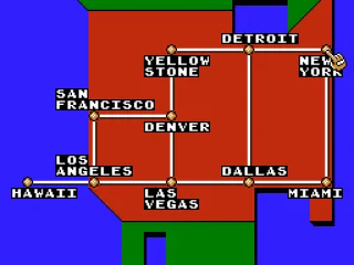 Neo-cubist interpretation of the United States map