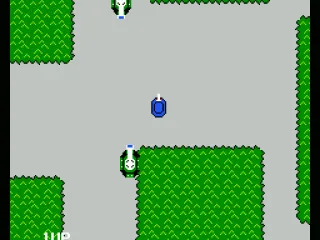 Riding inside a tank.