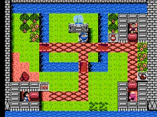 The overhead view of a town