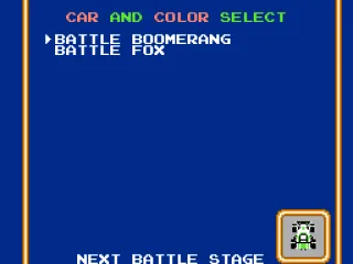 Car and color selection