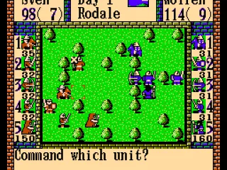 Battles can be won by either defeating all enemies or capturing the enemy's flag (in this picture the flags are covered by soldiers)