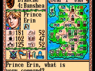 The main screen - Here you can choose between military-, domestic-, diplomacy- and other commands