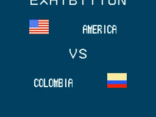 Screen before a soccer match starts.