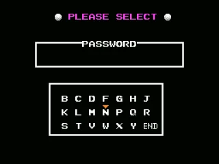 Password screen