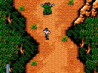 Our protagonist arrives only with his fists and feet