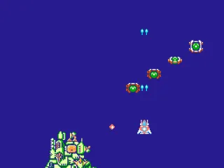 Those five green containers will turn into power-ups if you destroy them!