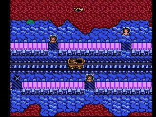 Race along in a mine cart