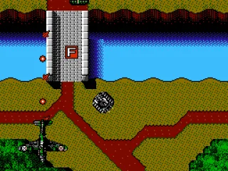 Enemy planes make a firing run on the Iron Tank