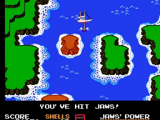 Why, there's the game's eponymous shark now!