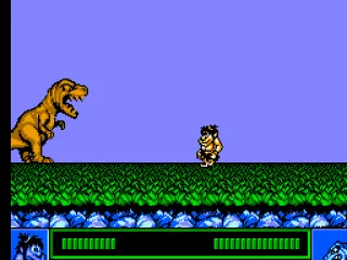 The first boss... hit him in the head to kill him