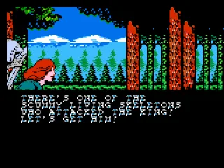 Here's our hero with companion, ready to chop some skeletons.