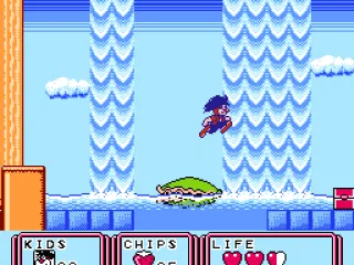 Quickly jump off the seashell before it sinks and attacks you!