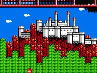 Far away, you see a castle