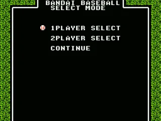 Choose # of players or continue.