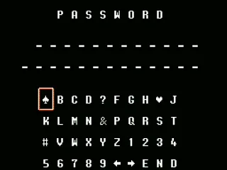 Password screen