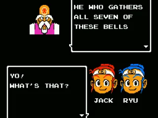 Conversing with another character.