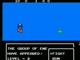 Enemies appear. Choose to either fight or run.