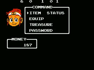 Your character's submenu