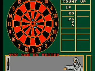 You get this message if your dart throwing skills are abysmal