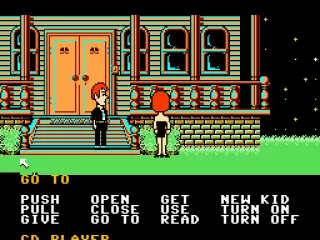 In front of the mansion