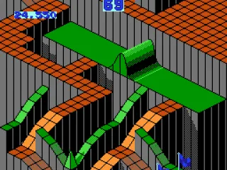 The rolls of carpet will shove the marble along