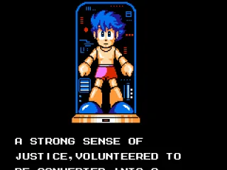 Mega Man's transformation