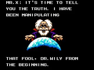 Mega Man learns that Dr. Wily had a master