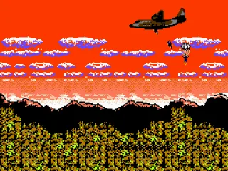 Intro: Solid Snake parachutes