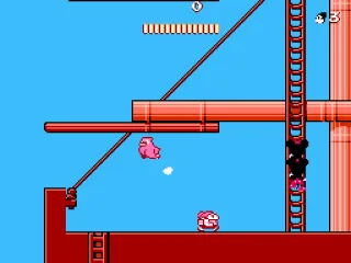 Climbing ladders on a pirate ship