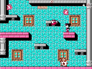 Jumping on platforms in a haunted castle