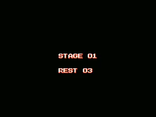 Screen announcing current stage and number of lives left.