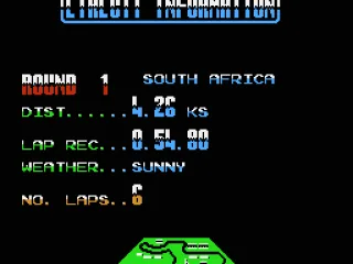 Circuit information (including weather report, which matters)