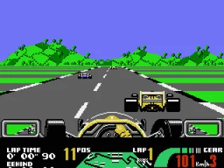 Racing against other cars on the England track