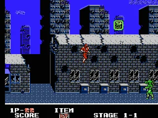 Jumping up towards a powerup