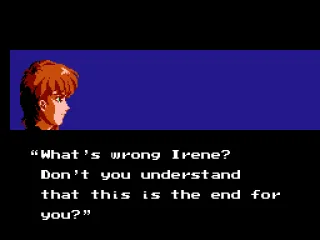 Opening cinematic, Irene is murdered by an assailant who resembles Ryu