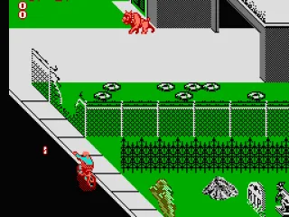 I'm trying to throw the newspaper while balancing on the bike. Not an easy task