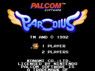 Parodius title screen