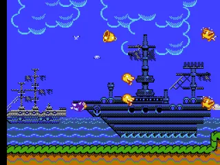 Shoot the birds for power-ups.