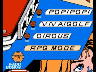 Choose from 3 regular pinball tables or RPG Mode