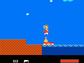 Catching a steamboat.