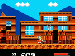 Shooting bullets while dodging horseshoes.