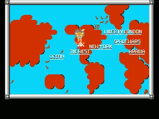The area map screen