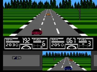 This is the primary racing screen