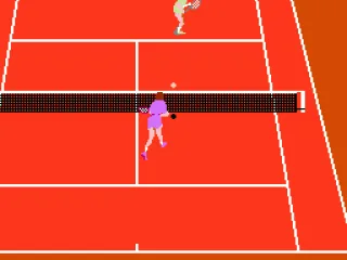 In play on clay court