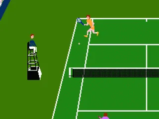 In play on grass court