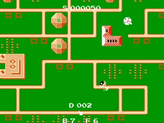 Flying over the city.