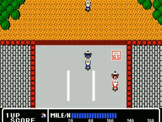 The player can fill up with gas at that gas station icon.