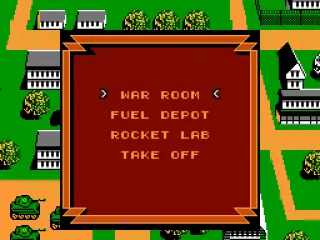 The Rocket Ranger base menu